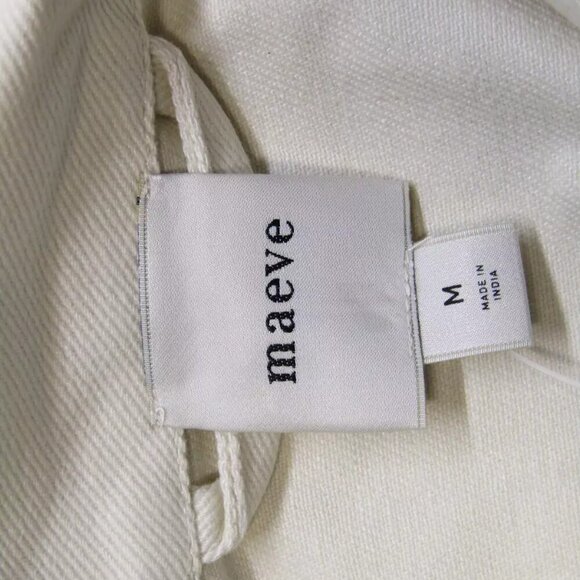 NEW ANTHROPOLOGIE x MAEVE Women's Jacket 3/4 Sleeve Swing Ivory Size M - Picture 6 of 7